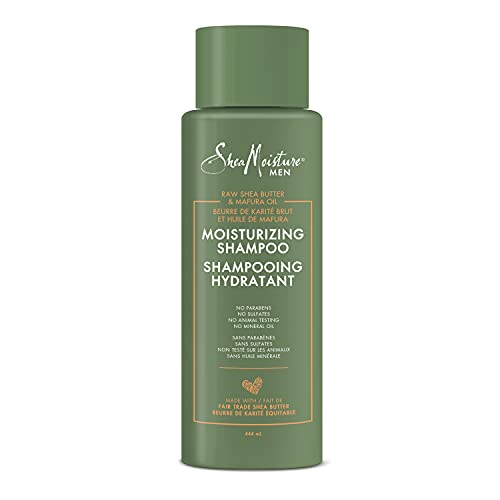 SheaMoisture Men Moisturizing Shampoo for dry hair Shea Butter & Mafura Oil Sulfate-Free Shampoo with Shea Butter 444 ml