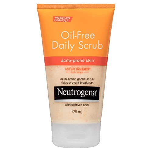 Neutrogena Acne Exfoliating Face Scrub, Salicylic Acid Acne Treatment and Exfoliator, 125 mL