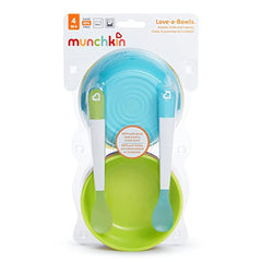 Munchkin Love-A-Bowls, Purple/Yellow/Green/Blue, 10 Count (Pack of 1)