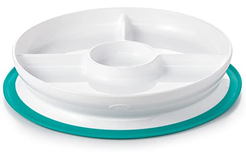 Oxo Tot Stick & Stay Divided Plate, Teal, Suction Divided Plate (61121200)