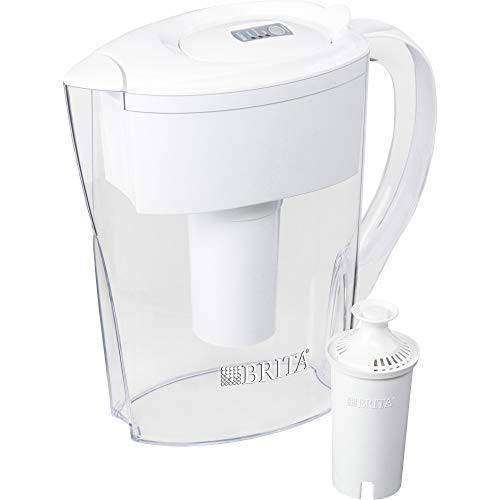 Brita® Small 6 Cup Water Filter Pitcher with 1 Standard Filter, BPA Free, Space Saver, White - Zecoya