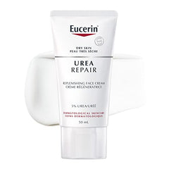 EUCERIN Urea Repair Replenishing Night Face Cream for Dry to Very Dry Skin | Face, 50mL | 5% Urea Cream | Ceramide Cream | Fragrance-free Cream| Non-Greasy Cream | Recommended Brand by Dermatologists