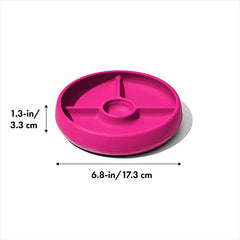 OXO Tot Silicone Divided Plate Pink