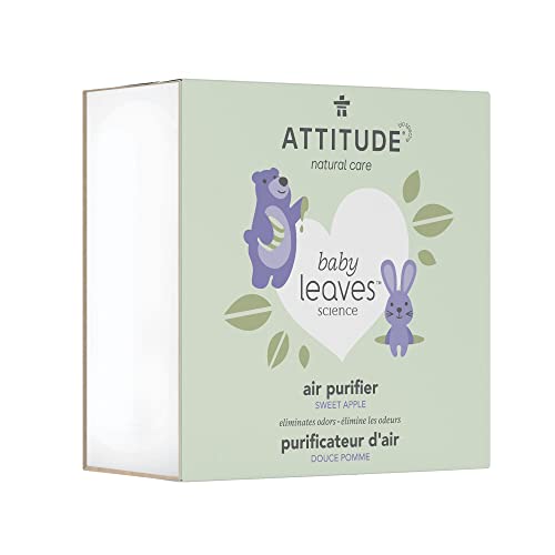 ATTITUDE Air Purifier for Baby, Formulated with Activated Carbon, Captures Stubborn Odors, Plant and Mineral-Based, Vegan, Sweet Apple, 227 grams