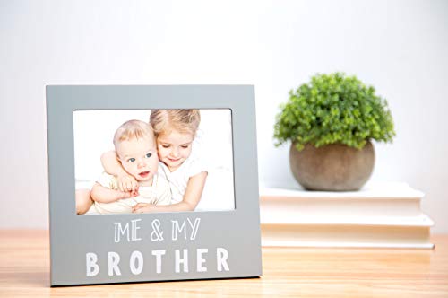 Pearhead Me and My Brother Sentiment Photo Frame,Sibilng Pictures, Gray,1 Count(Pack of 1)