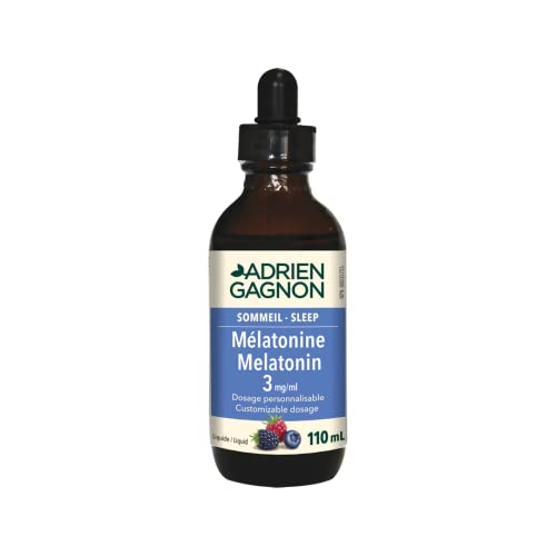 Adrien Gagnon - Liquid Melatonin 3 mg, for Faster and Softer Sleep, Wildberry Flavour, 110 ml