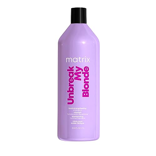 Matrix Strengthening Shampoo, Unbreak My Blonde Repairs and Adds Softness and Shine, For Damaged, Lightened and Over Processed Hair, Sulfate-Free, 100ml (Packaging May Vary)