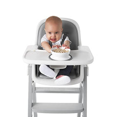 OXO Tot - Stick & Stay Suction Bowl - Non-Sliding - Encourage Self-Feeding at Mealtime - Baby Toddler 6 Months - Gray, Large