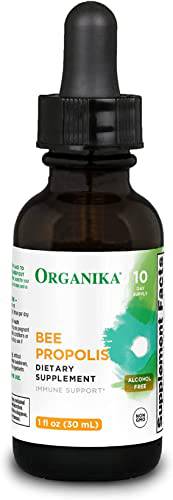 Organika Bee Propolis Liquid- Natural Immune Support, Sore Throat Relief, Antioxidant, Alcohol-Free- 30 ml