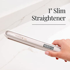 Remington Shine Therapy 1” Flat Iron, Argan Oil & Keratin Plate Hair Straightener White