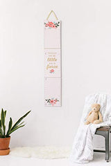 Pearhead 'Though She Be Little She Is Fierce' Growth Chart, Floral, Height Measuring Chart, Wall Decor for Kids