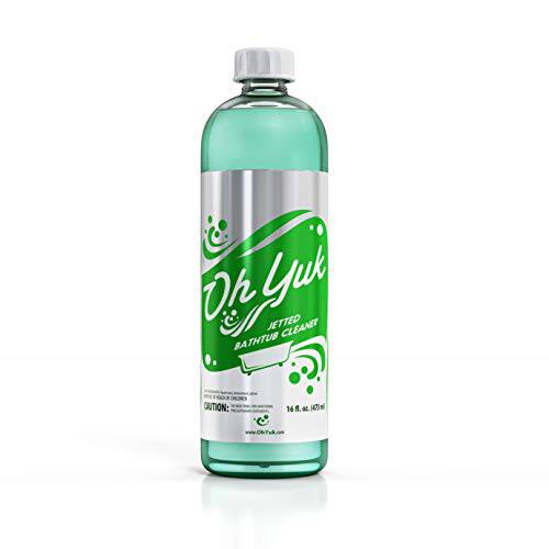 Oh Yuk Jetted Tub Cleaner for Jet Tubs, Bathtubs, Whirlpools, The Most Effective Jetted Tub Cleaner, Septic Safe, 4 Cleanings per Bottle - 16 Ounces