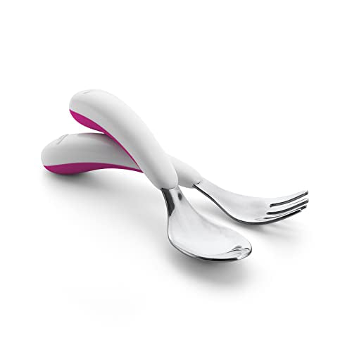 Oxo Tot 6124100 Fork and Spoon Set (Pink)