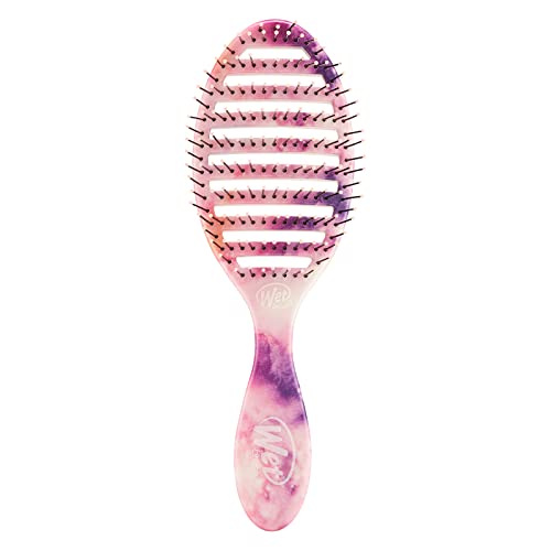 Wet Brush Speed Dry Hair Brush - Color Wash, Watermark - Vented Design and Ultra Soft HeatFlex Bristles Are Blow Dry Safe With Ergonomic Handle Manages Tangle and Uncontrollable Hair - Pain-Free