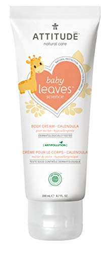 ATTITUDE Body Cream for Baby, EWG Verified, Moisturizing Lotion for Sensitive Skin, Plant- and Mineral-Based Ingredients, Vegan and Cruelty-free, Pear Nectar, 200 mL