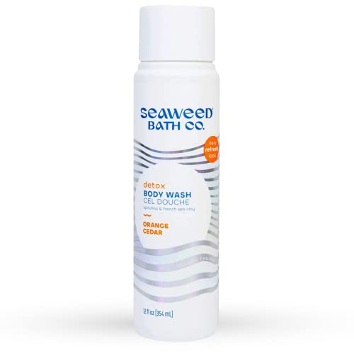 The Seaweed Bath Co. Purifying Detox Body Wash, Refresh Scent (Orange, Eucalyptus & Cedar),12 fl. oz.