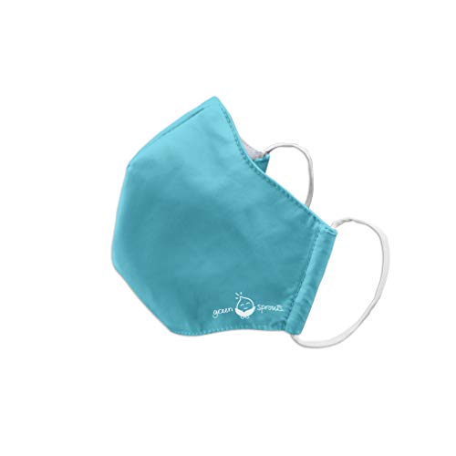 iPlay by Green Sprouts Reusable Face Mask-Aqua-Adult Large, Aqua (Adult Large)