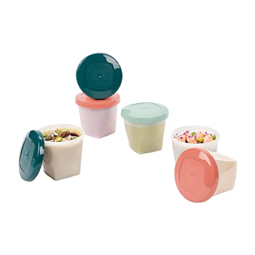 Babymoov Biosourced Food Storage Containers - BPA Free Containers With Leak Proof Lids, Ideal to Store Baby Food or Snacks for Toddlers (PICK YOUR SET SIZE)