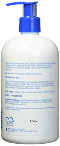 Vanicream Moisturizing Lotion Pump For Sensitive Skin Dermatologist Tested Fragrance and Paraben Free 474 mL