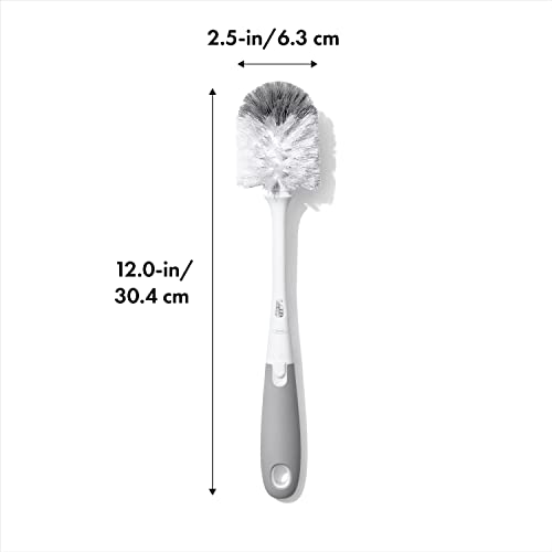 OXO Tot Bottle Brush with Nipple Cleaner, Gray