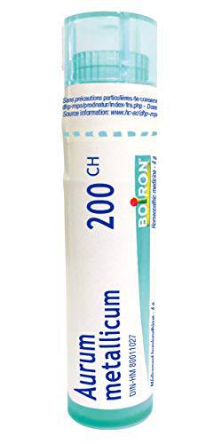 Boiron Aurum Metallicum 200ch / 200 C, 4g, Homeopthic Medicine, Multi Dose Tube By Boiron Canada, 4 g (Pack of 1)