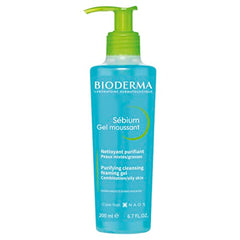 Bioderma - Sébium - Foaming Gel Pump - Cleansing And Make-Up Removing - Skin Purifying - For Combination To Oily Skin, 200 ml (Pack of 1)
