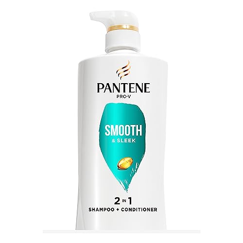 Pantene PRO-V Smooth & Sleek 2in1 Shampoo and Conditioner, 17.9oz/530mL