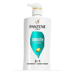 Pantene PRO-V Smooth & Sleek 2in1 Shampoo and Conditioner, 17.9oz/530mL