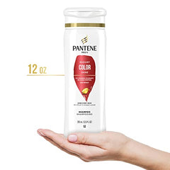 Pantene Shampoo, Cleanse and Nourish Colour Treated Hair, Radiant Colour Shine, No Stripping, Safe for Colour Treated Hair, Paraben Free, for Women, 12.0 oz