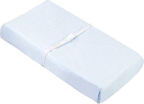 Kushies Baby Contour Change Pad Cover Ultra Soft 100% Cotton Flannel, Made in Canada, Blue Solid