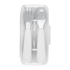 Oxo Tot On-The-go Fork & Spoon Set - Pink