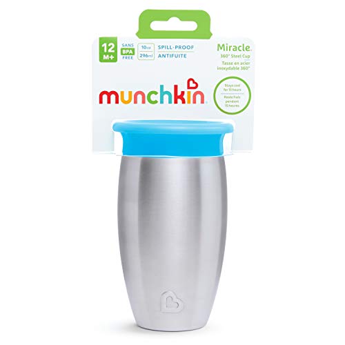 Munchkin 10oz Miracle 360° Stainless Steel Sippy Cup - 1pk-Blue