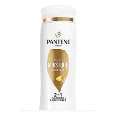 Pantene 2-in-1 Shampoo & Condtioner for Dry Hair, Daily Moisture Renewal, Safe for Color-Treated Hair, 355 mL