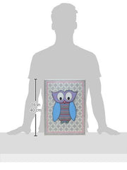 The Kids Room by Stupell Teal, Pink and Gray Owl Rectangle Wall Plaque