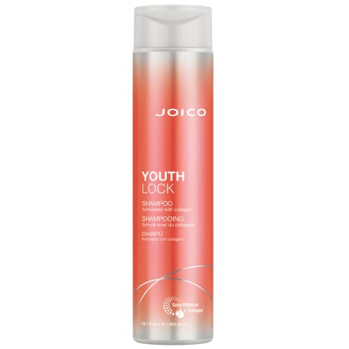 Joico YouthLock Shampoo Formulated with Collagen, For Dry Dull Hair, Reduce Breakage and Frizz, Cleanses Hair, 300mL