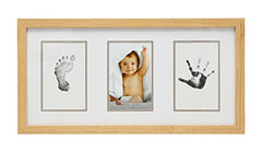 Kate & Milo Babyprints Newborn Handprint and Footprint Baby Frame Kit, Gender-Neutral Baby Keepsake, Classic Wooden Nursery Décor, Multi (95464)