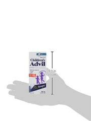 Children's Advil (100 ML, Grape Flavour) Ibuprofen Suspension Dye Free Temporary Fever Reducer