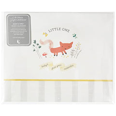 C.R. Gibson BA3-24546 Little One Woodland Gender Neutral Baby's First Year Keepsake Calendar, 11" W x 18" H Open, Multicolor