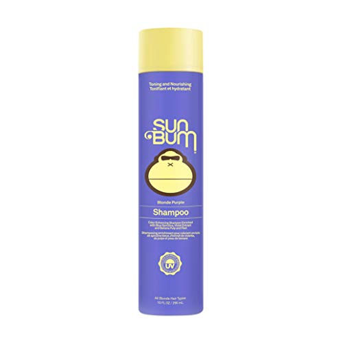 Sun Bum Blonde Purple Shampoo | UV Protecting and Cruelty Free Color Enhancing and Toning Hair Wash for Blondes | 10 Oz, 10 ounces