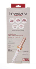 KISS Instawave 101 Automatic Curler - Rotating Curling Iron, 1.25 Inch Pearl Ceramic Tourmaline Barrel Heats Up To 400°, 2 Directional Spinner, Rose Gold Finish, 1.14 Lbs.