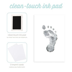 Pearhead Classic Baby Memory Book with an Included Clean-Touch Ink Pad to Create Baby's Handprint or Footprint, Ivory