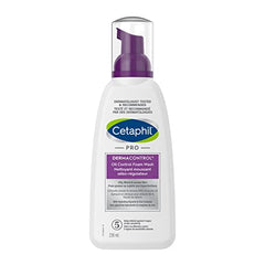 Cetaphil PRO DermaControl Oil Control Foam Wash With Zinc Complex, For Oily Blemish-Prone and Sensitive Skin - Matte Finish - Dermatologist Recommended, 236ml