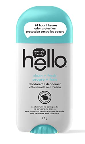 Hello clean + fresh deodorant with charcoal, 73 g