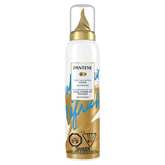 Pantene Dry Shampoo Foam, Gently Cleanses Hair with Vitamin B5, for Thick, Curly, Textured Hair, Safe for Color Treated Hair, Pro-V Refresh, 169 g