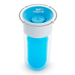 Munchkin Miracle 360 Insulated Sippy Cup, Includes Stickers to Customize Cup, 9 Ounce, Blue