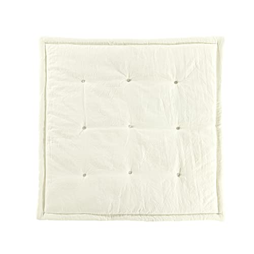 Lush Decor Baby Square with Border Play Mat, 36" x 36", Ivory