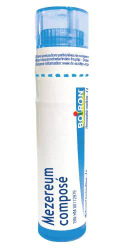 Boiron Mezereum Compose, Homeopathic medicine for the relief of cold sores. 1 tube