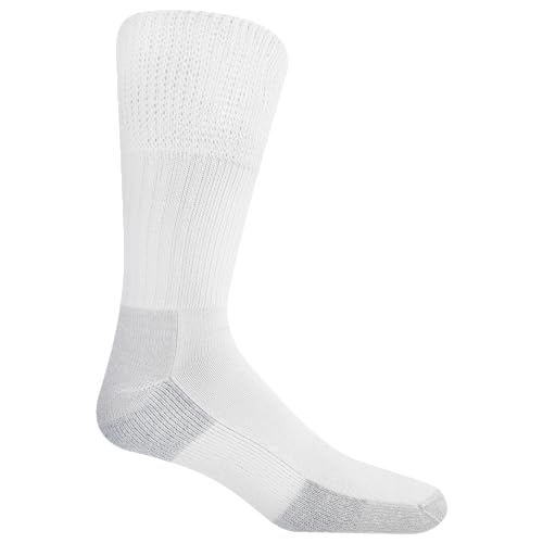 Dr. Scholl's Men's Advanced Relief Blisterguard Socks - 2 & 3 Pair Packs - Non-Binding Cushioned Moisture Management, White, 7-12