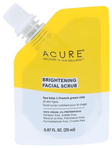 Acure Brightening Facial Scrub Pouch, 0.67 FZ