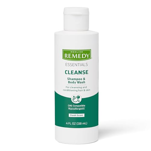 Medline MSC092SBW04H Remedy Basics Shampoo and Body Wash Gel, 4oz